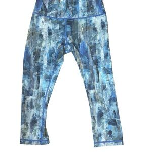 Lululemon Wunder Under Hi Rise Luxtreme Crop Pant Leggings Sun Dazed Blue Size 8